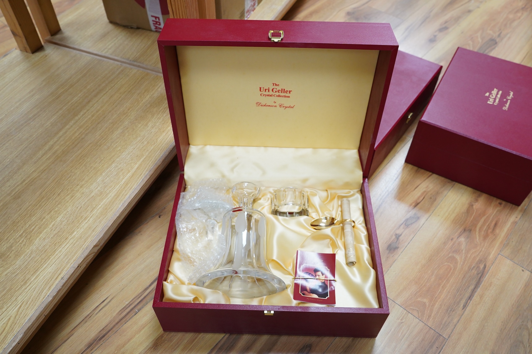 The Uri Geller Crystal Collection - three cased sets by Dickenson Crystal